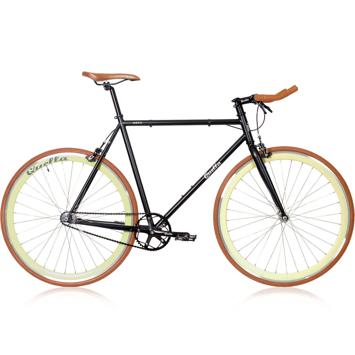 Quella Nero Single Speed Fixie Bike - Cappuccino