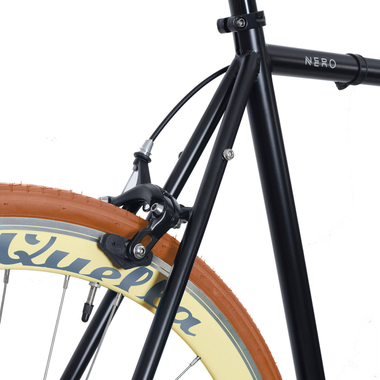 Quella Nero Single Speed Fixie Bike - Cappuccino