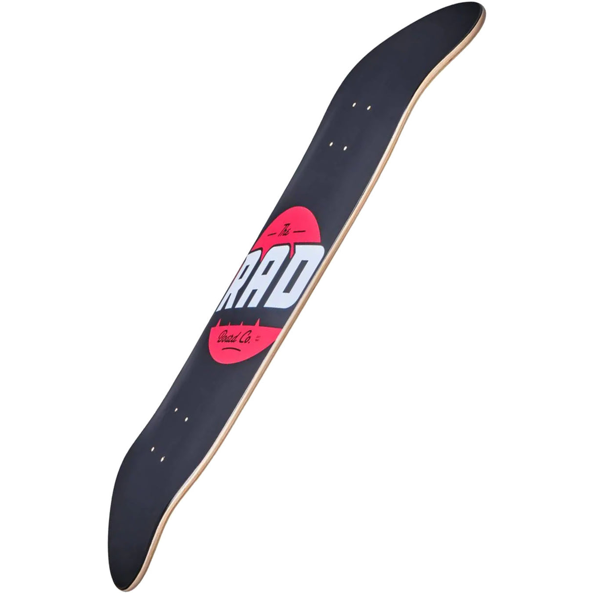 Rad Solid Logo Skateboard Deck - Black/Red 8"