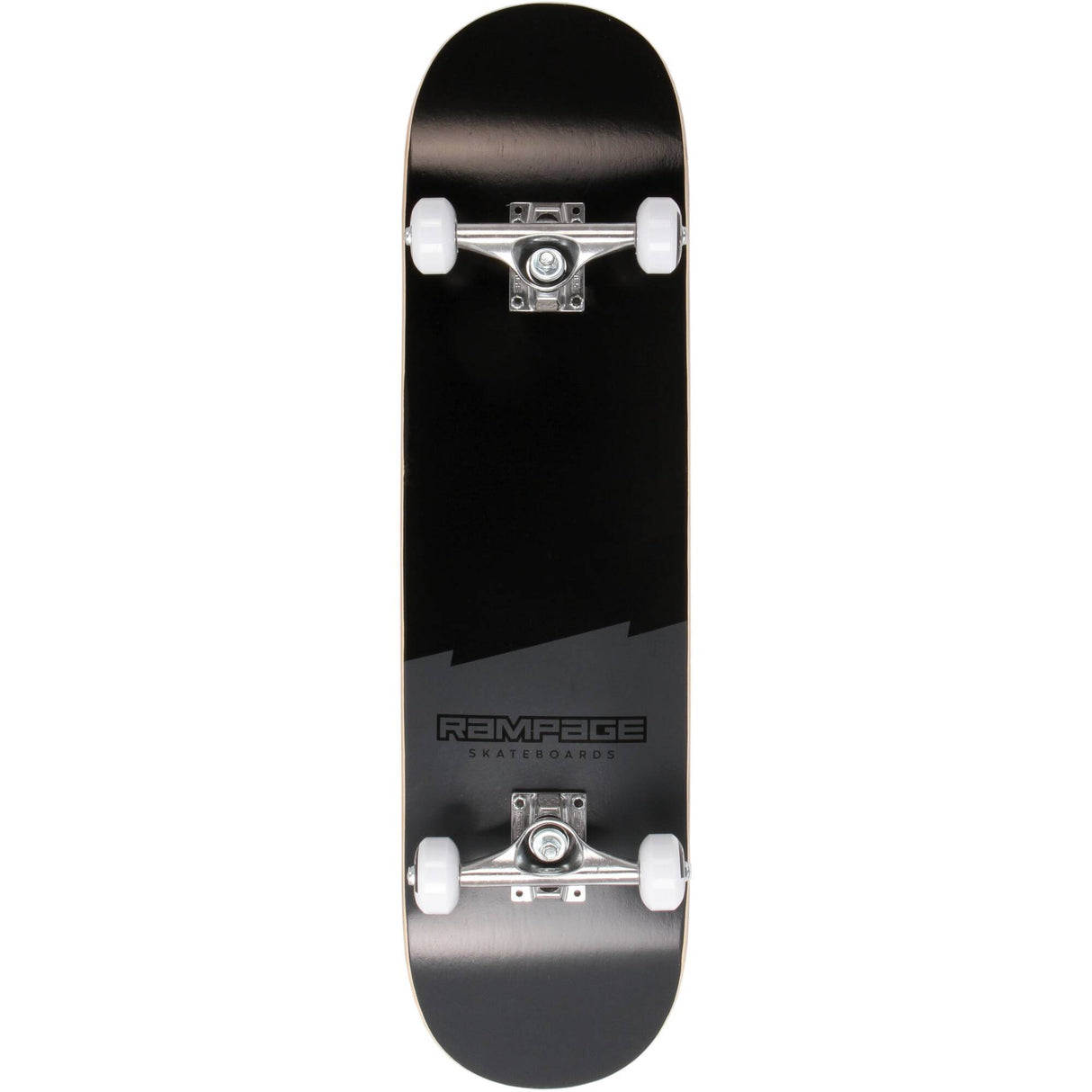 Rampage Plain Third Complete Skateboard 8'' - Black