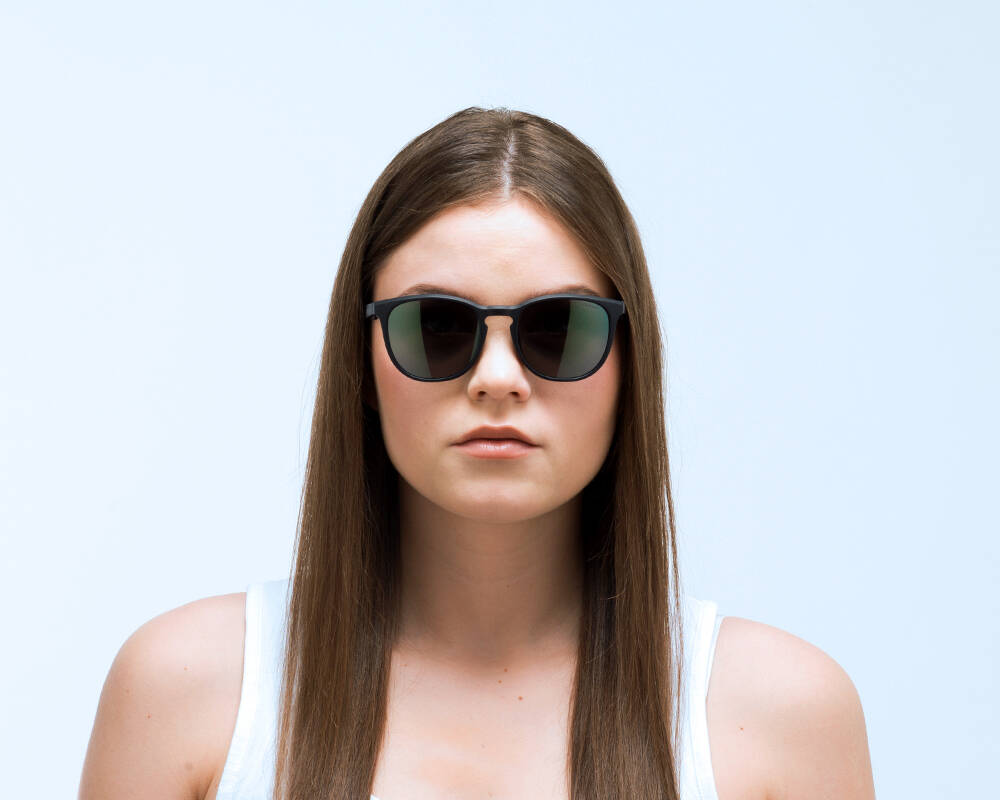 Red Bull SPECT Eyewear Steady Sunglasses - Matt Black/Smoke with Green Mirror