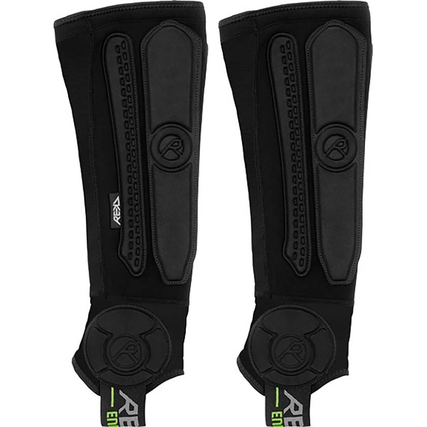 REKD Energy Covert Long Shin & Ankle Guards - Black