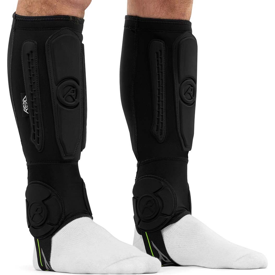 REKD Energy Covert Short Shin & Ankle Guards - Black