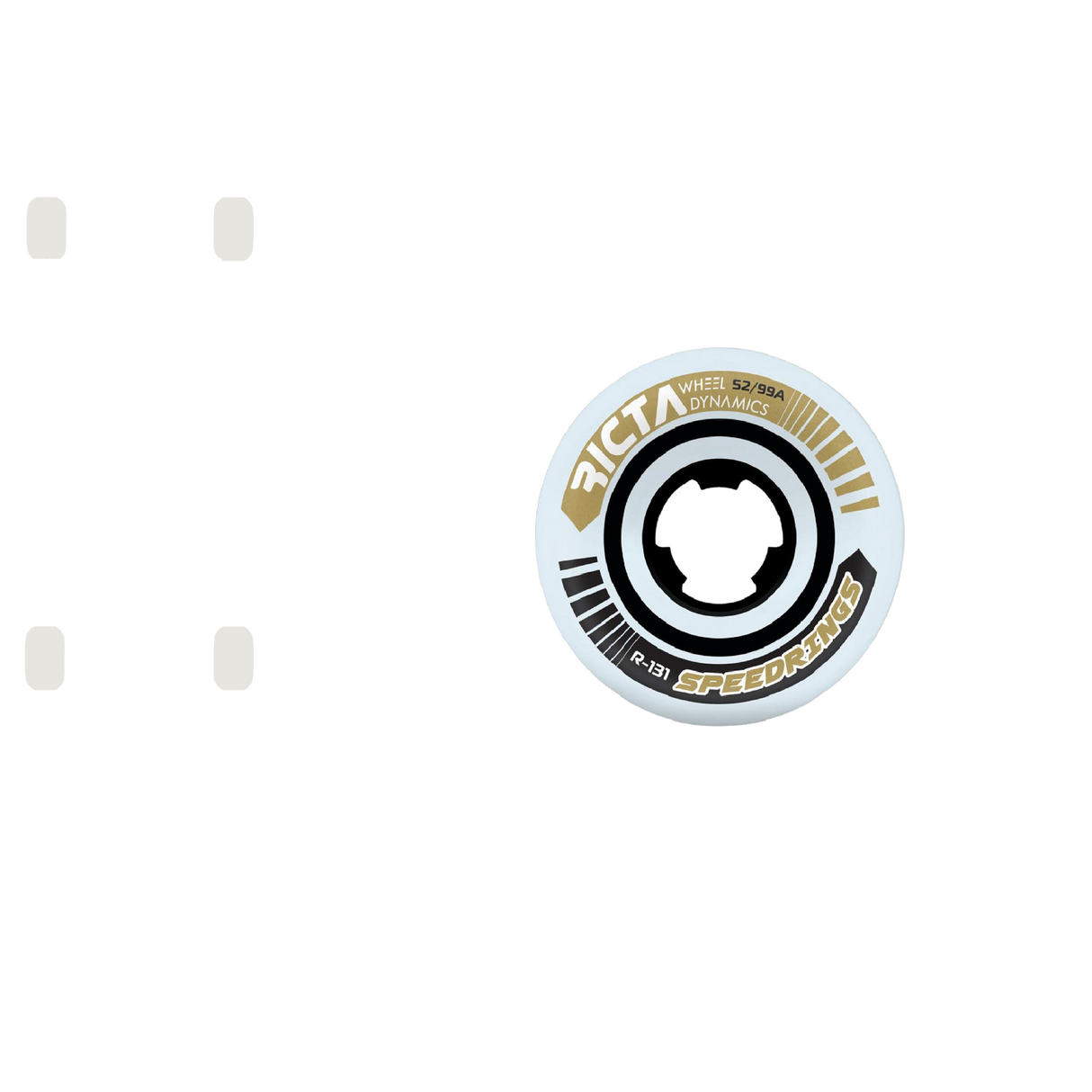 Ricta Speedrings Slim 99a Skateboard Wheels - White 52mm