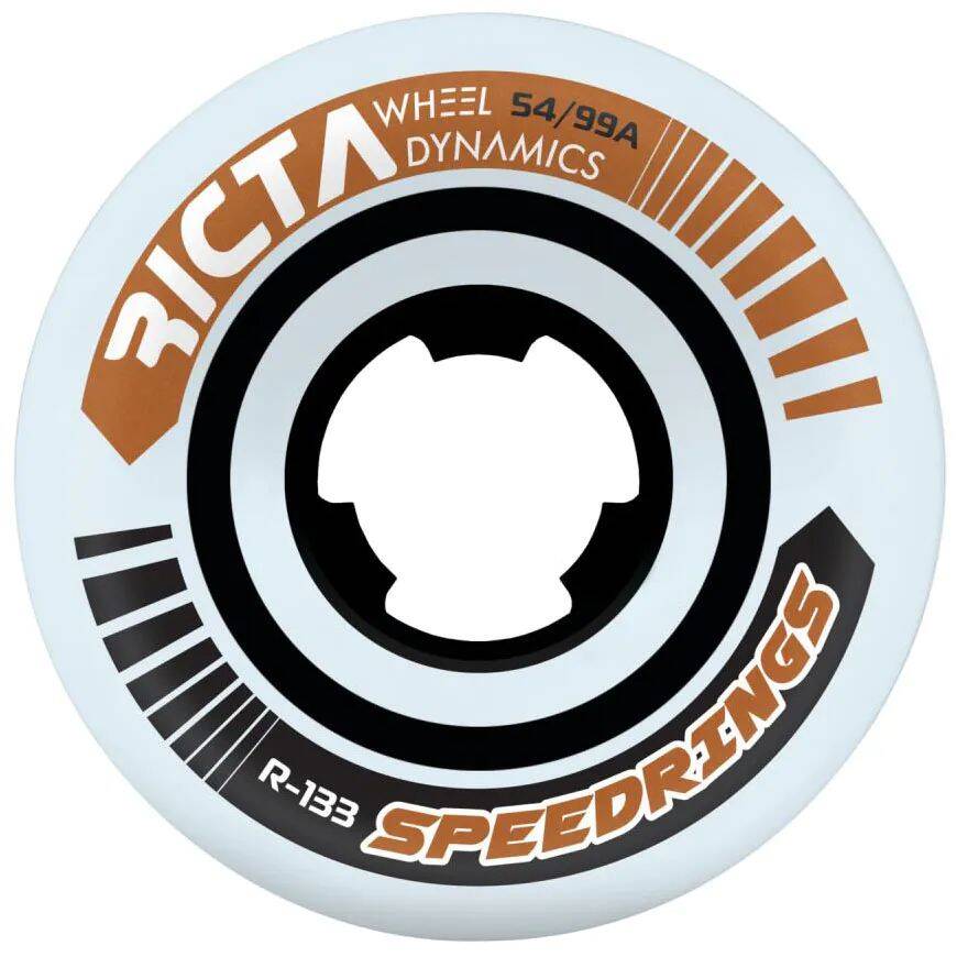 Ricta Speedrings Wide 99a Skateboard Wheels - White 54mm