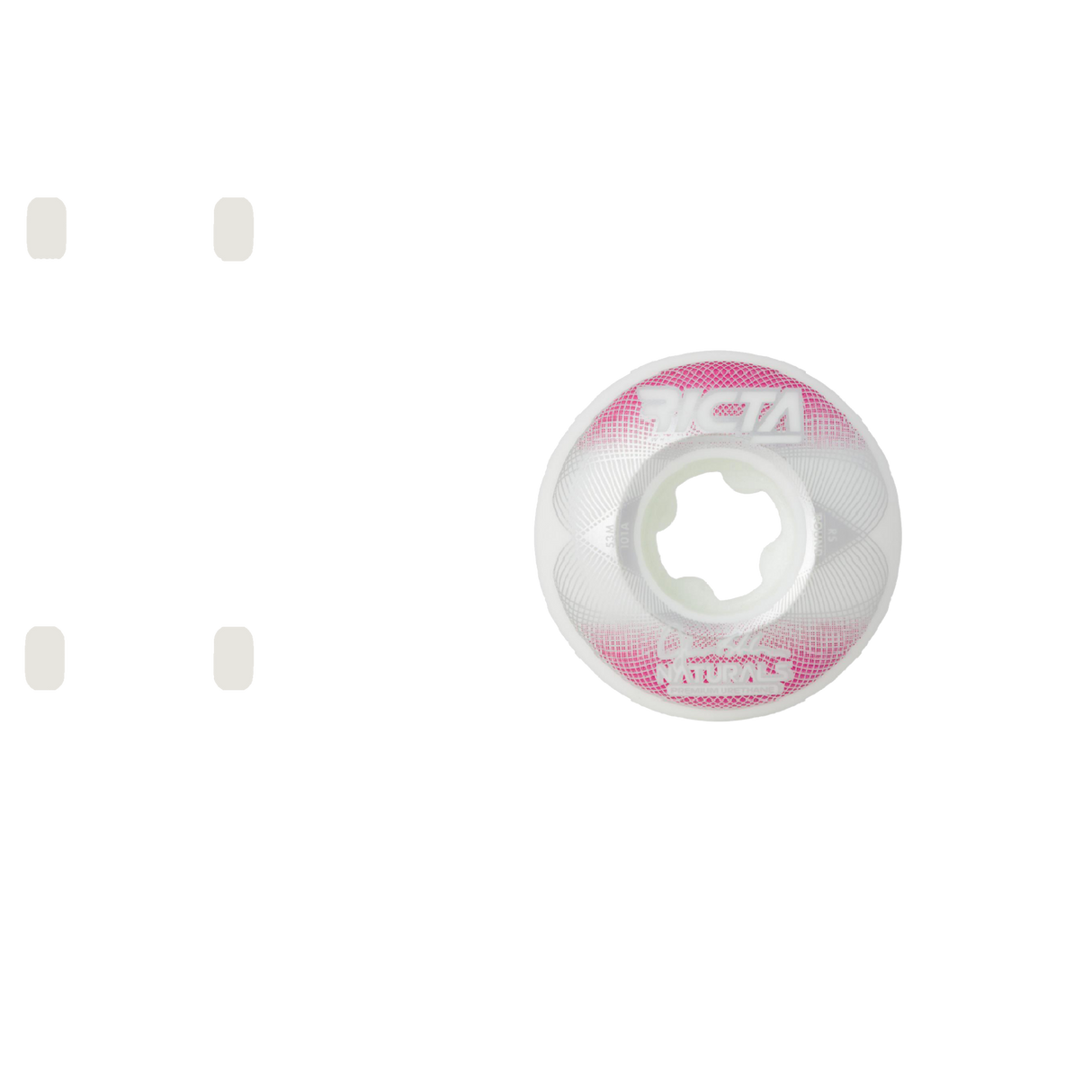 Ricta Shanahan Geo Naturals Round 101a Skateboard Wheels - White/Pink 53mm