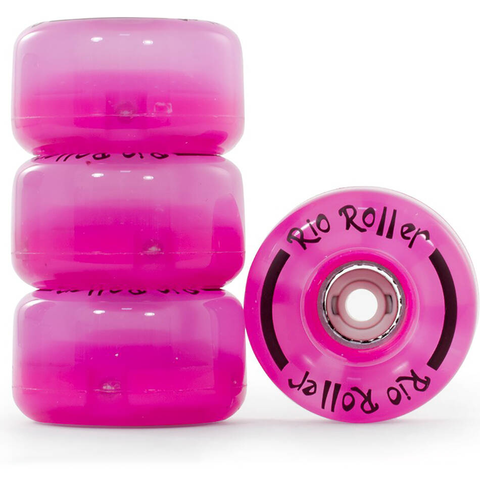 Rio Roller Light Up Quad Roller Skate Wheels - Pink