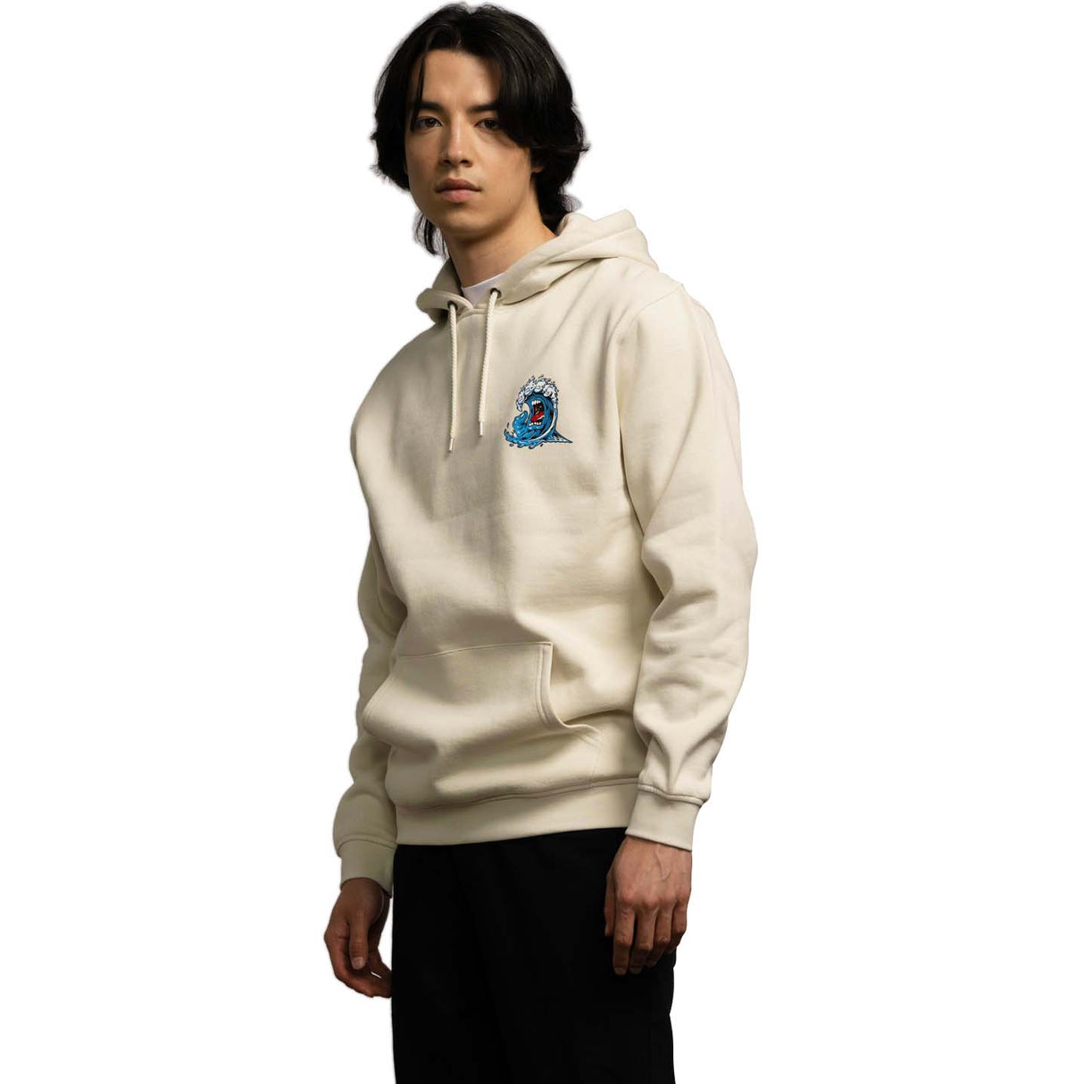 Santa Cruz Screaming Wave Hoodie - Light Grey