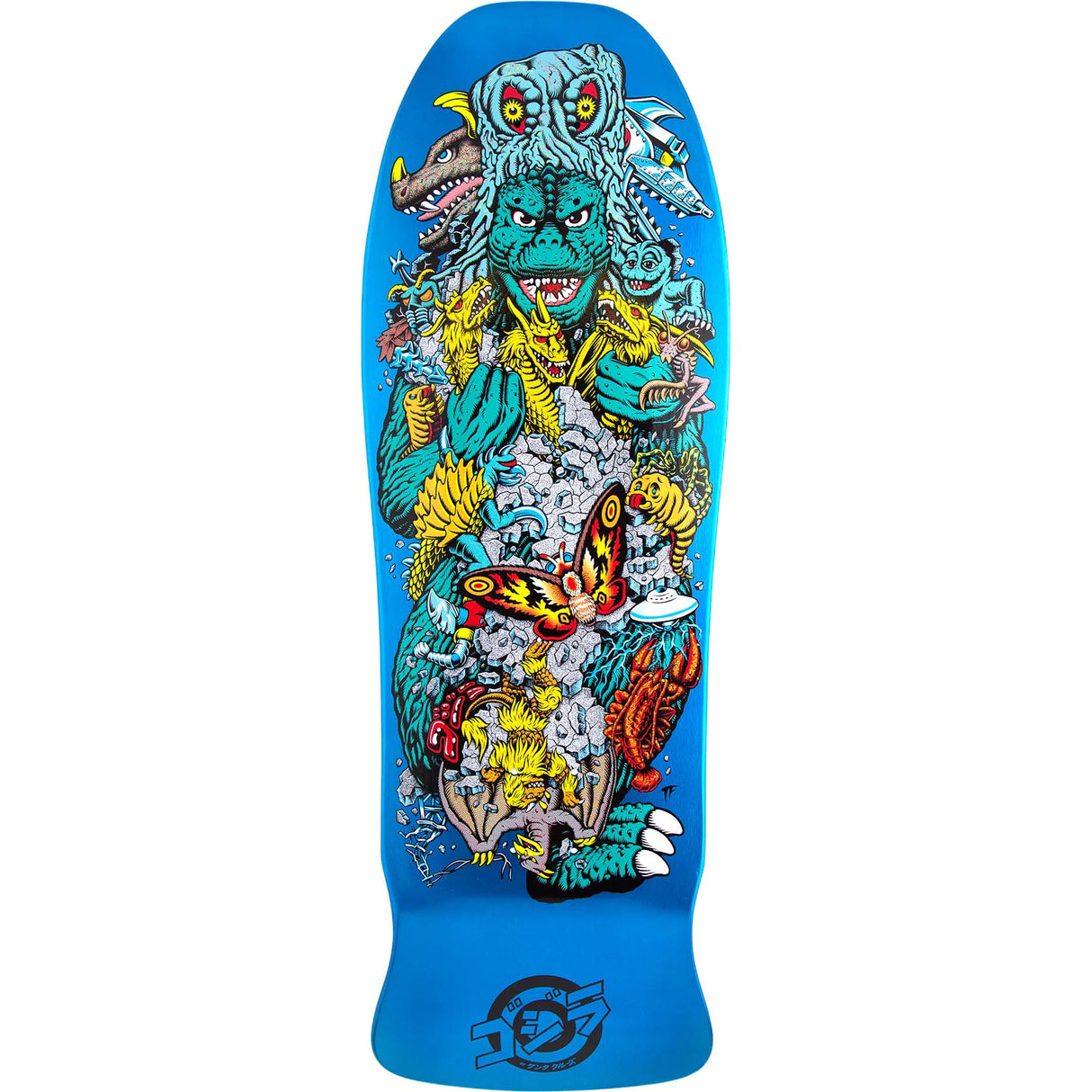 Santa Cruz x Godzilla Skateboard Deck - Kaiju Roskopp 10.125"