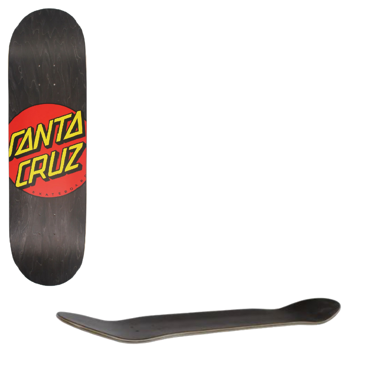Santa Cruz Classic Dot Skateboard Deck - Black 8.25''