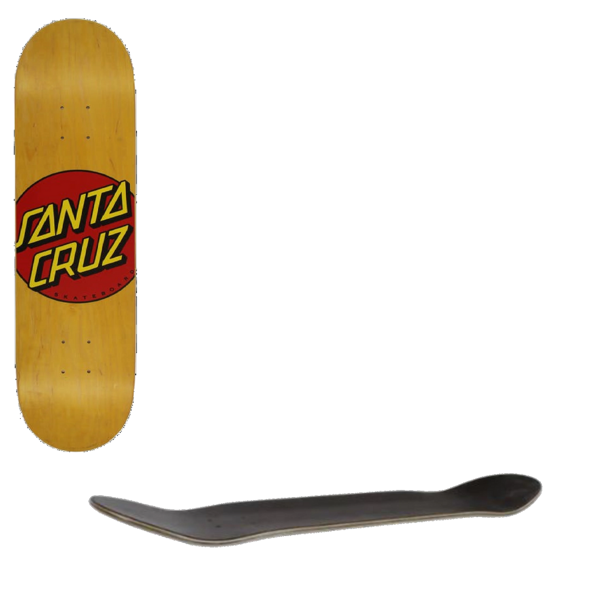 Santa Cruz Classic Dot Skateboard Deck - Yellow 7.75''