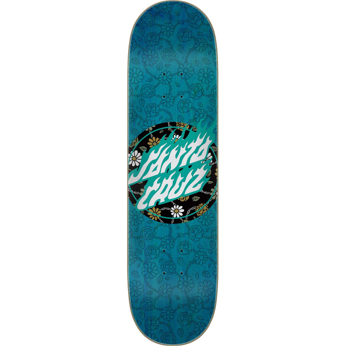 Santa Cruz Floral Flame Dot Skateboard Deck - 8.25"