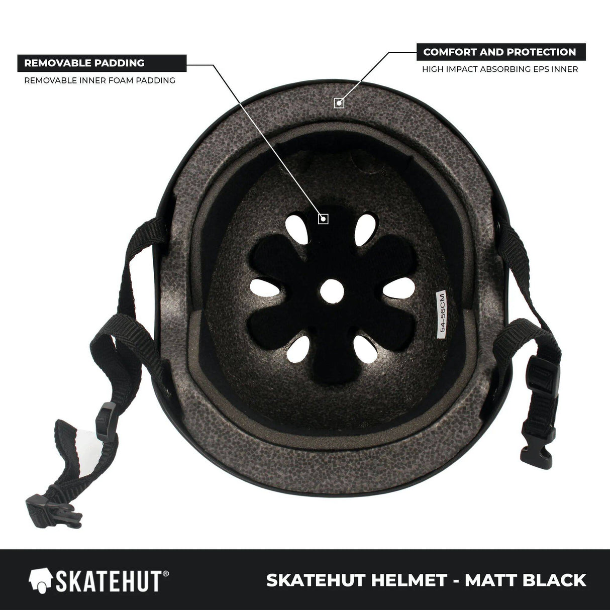 SkateHut Helmet - Matte Black