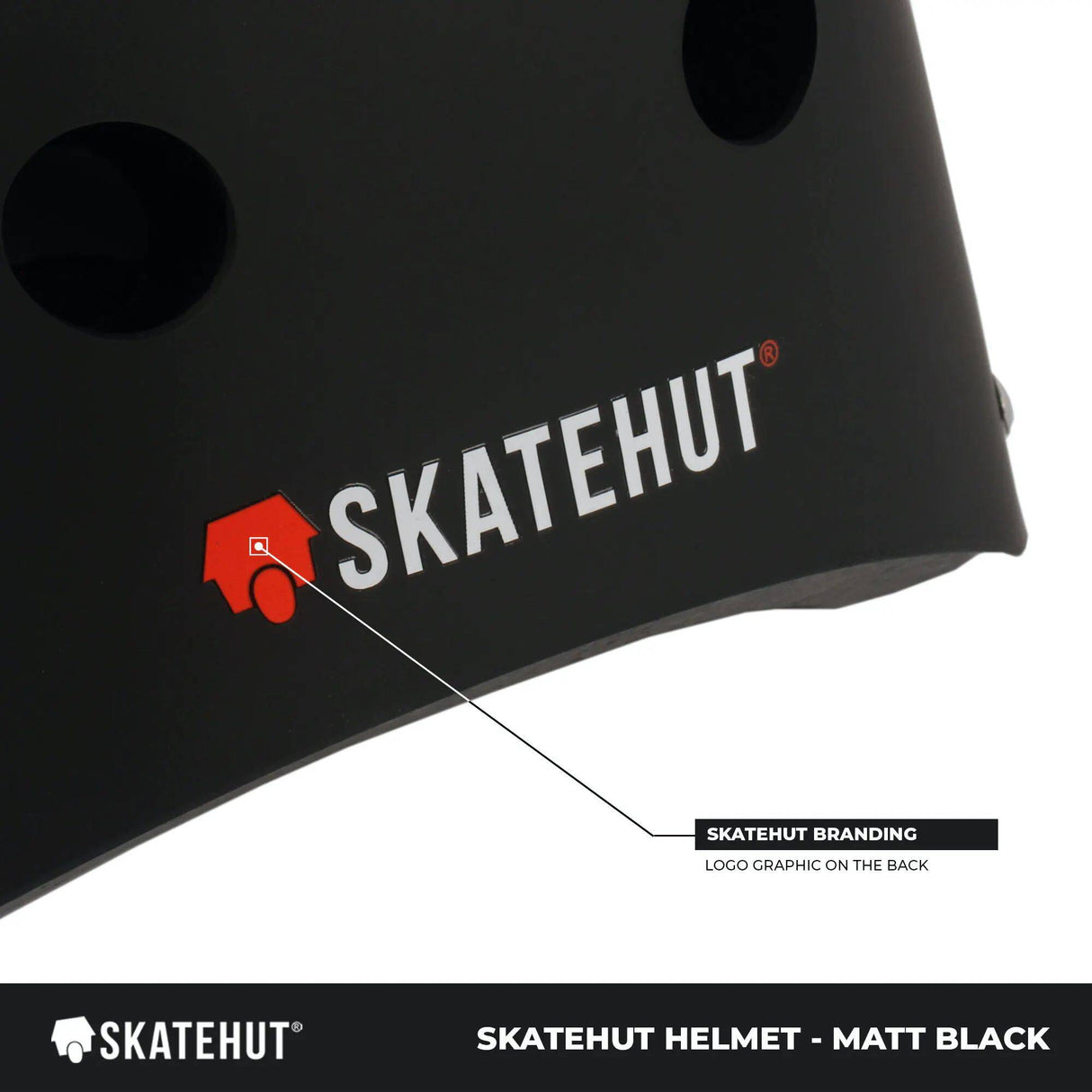 SkateHut Helmet - Matte Black