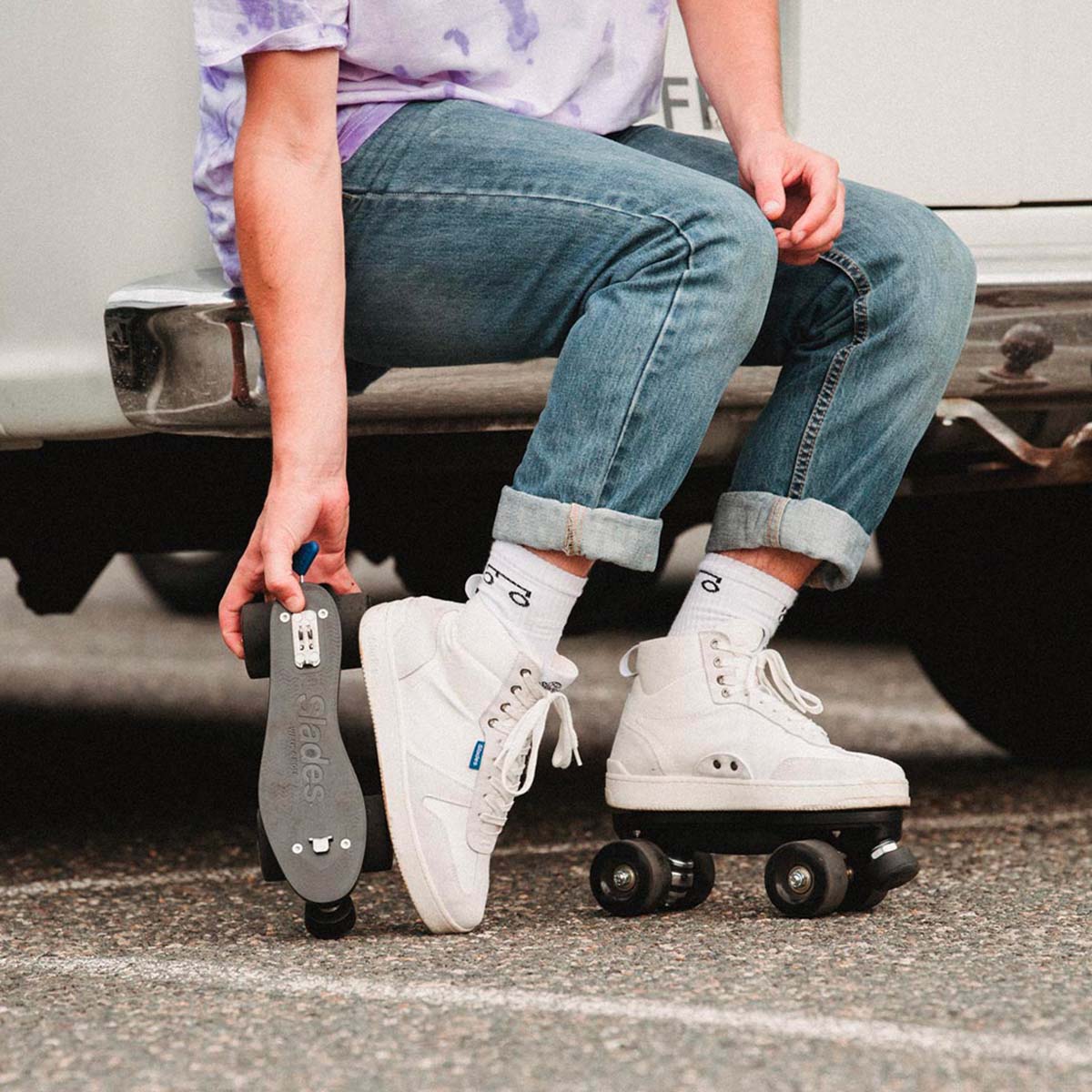 Slades Walk & Roll S-Quad - White