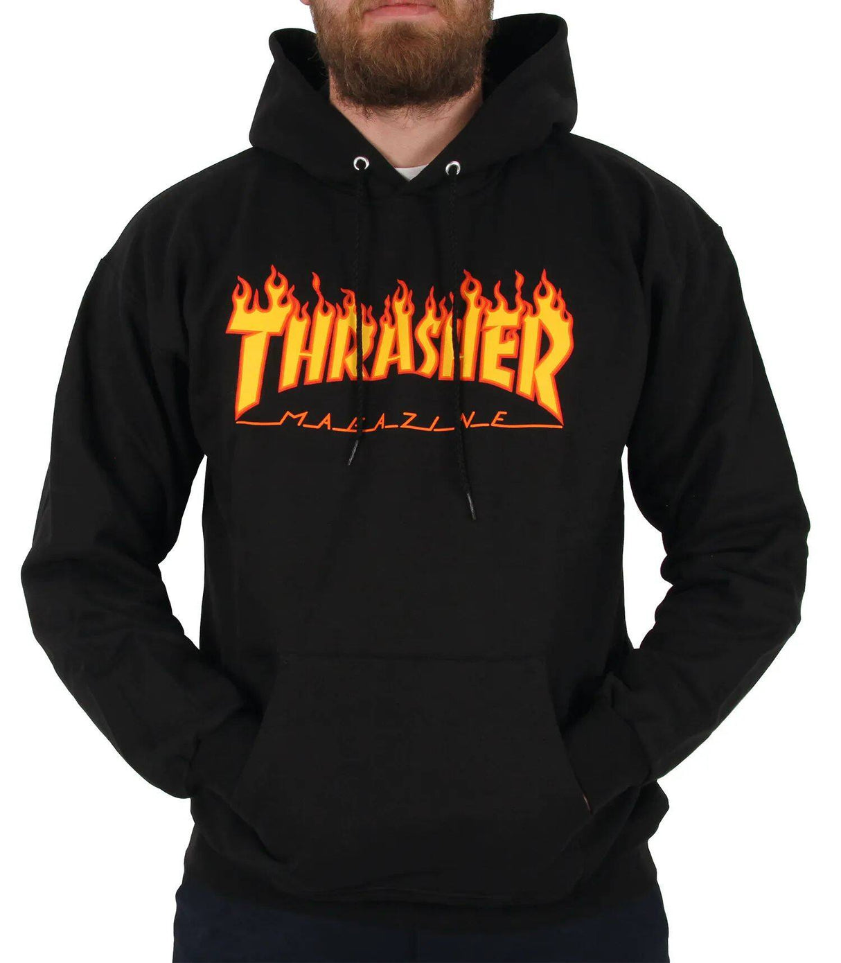 Thrasher Flame Logo Hoodie - Black