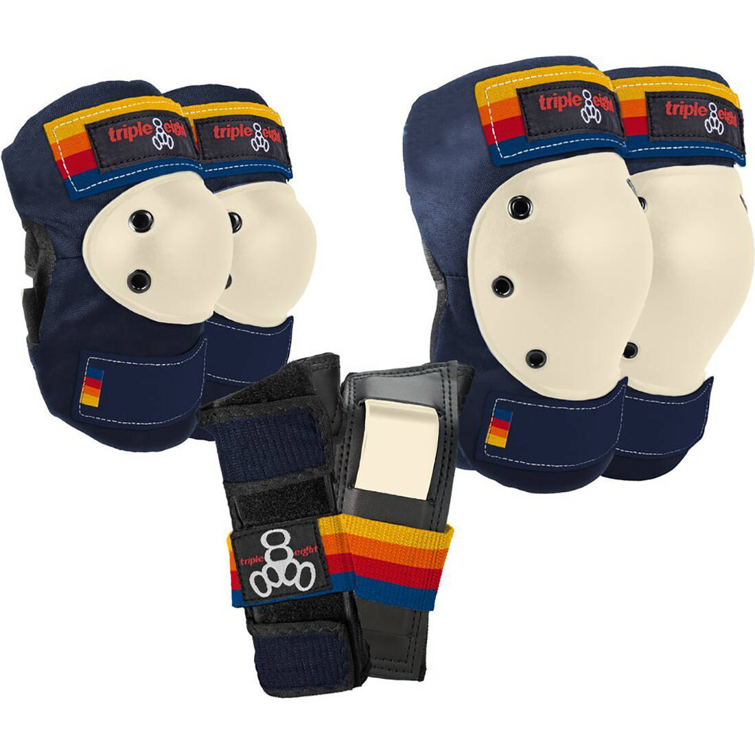 Triple 8 Saver Series 3-Pack Pad Set - Pacific