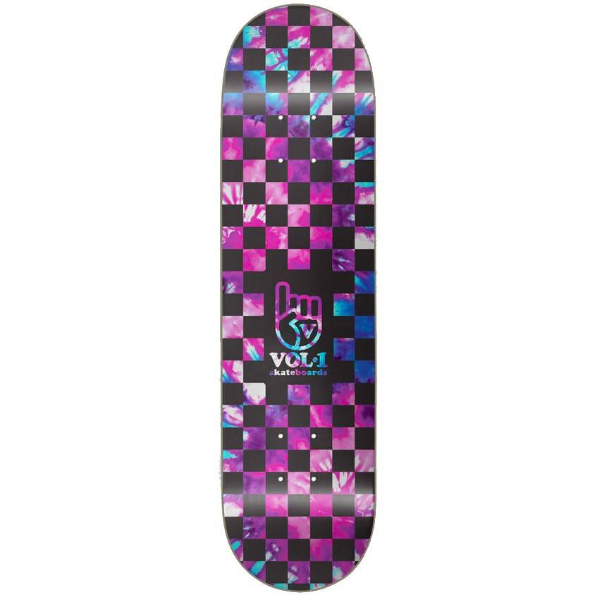Vol.1 Dye Checker Skateboard Deck - Pink/Blue 7.75''