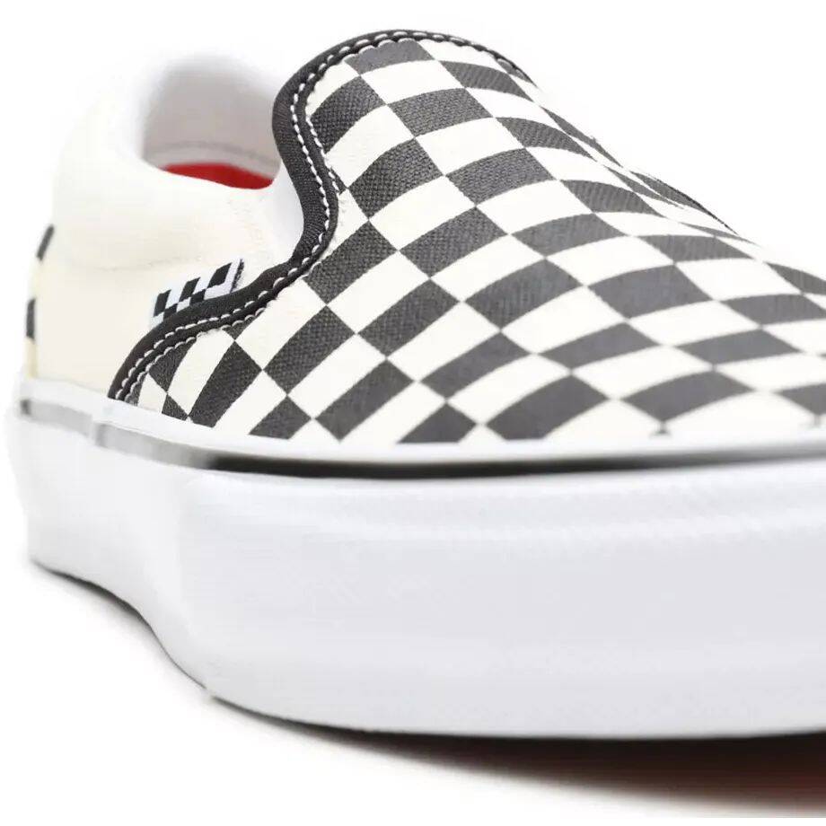 Vans Skate (Checkerboard) Slip-On Skate Shoes - Black/Off White