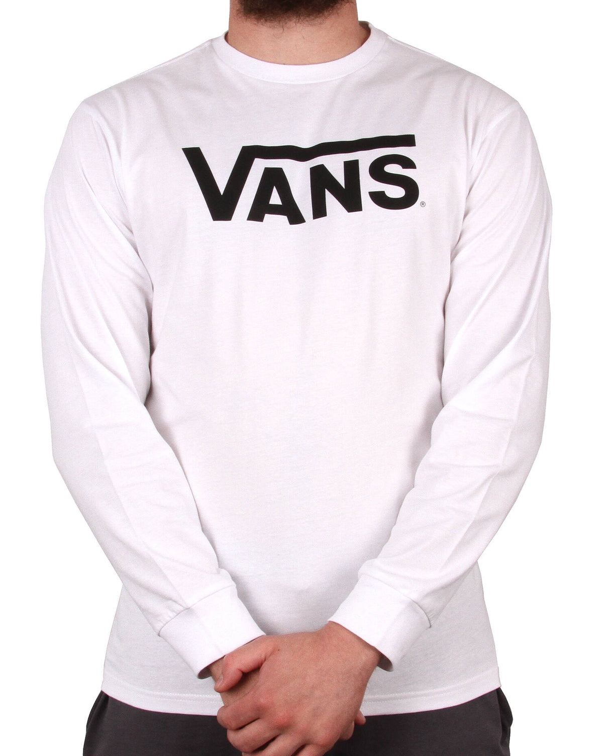 Vans Classic Long Sleeve T-Shirt - White/Black Large