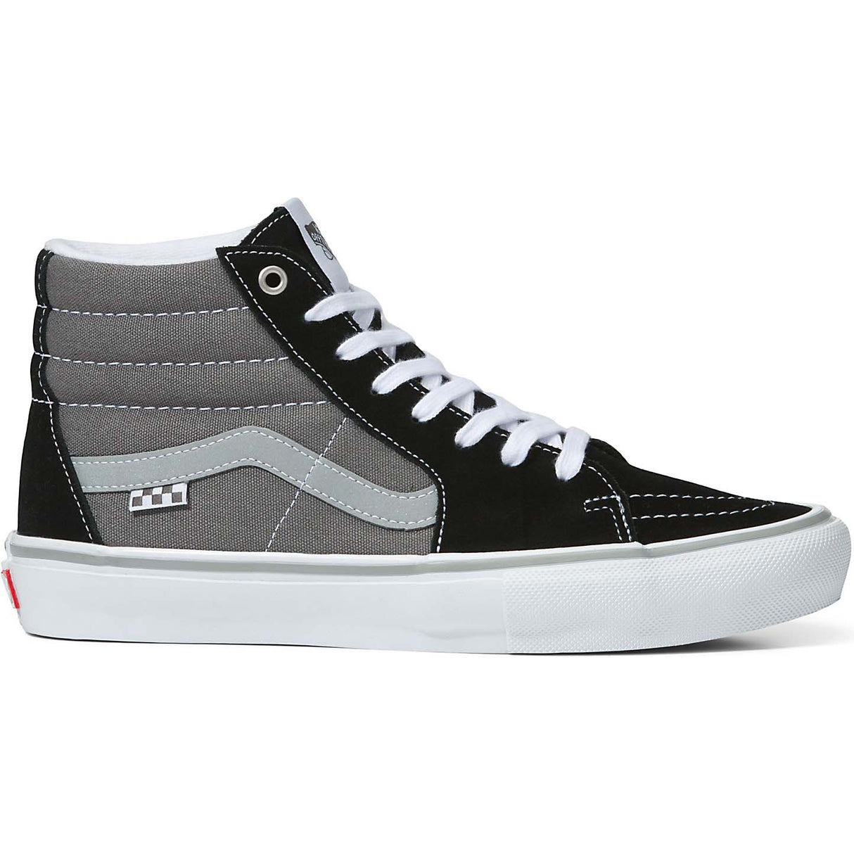 Vans Sk8 Hi Skate Shoes - Reflective Black/Grey