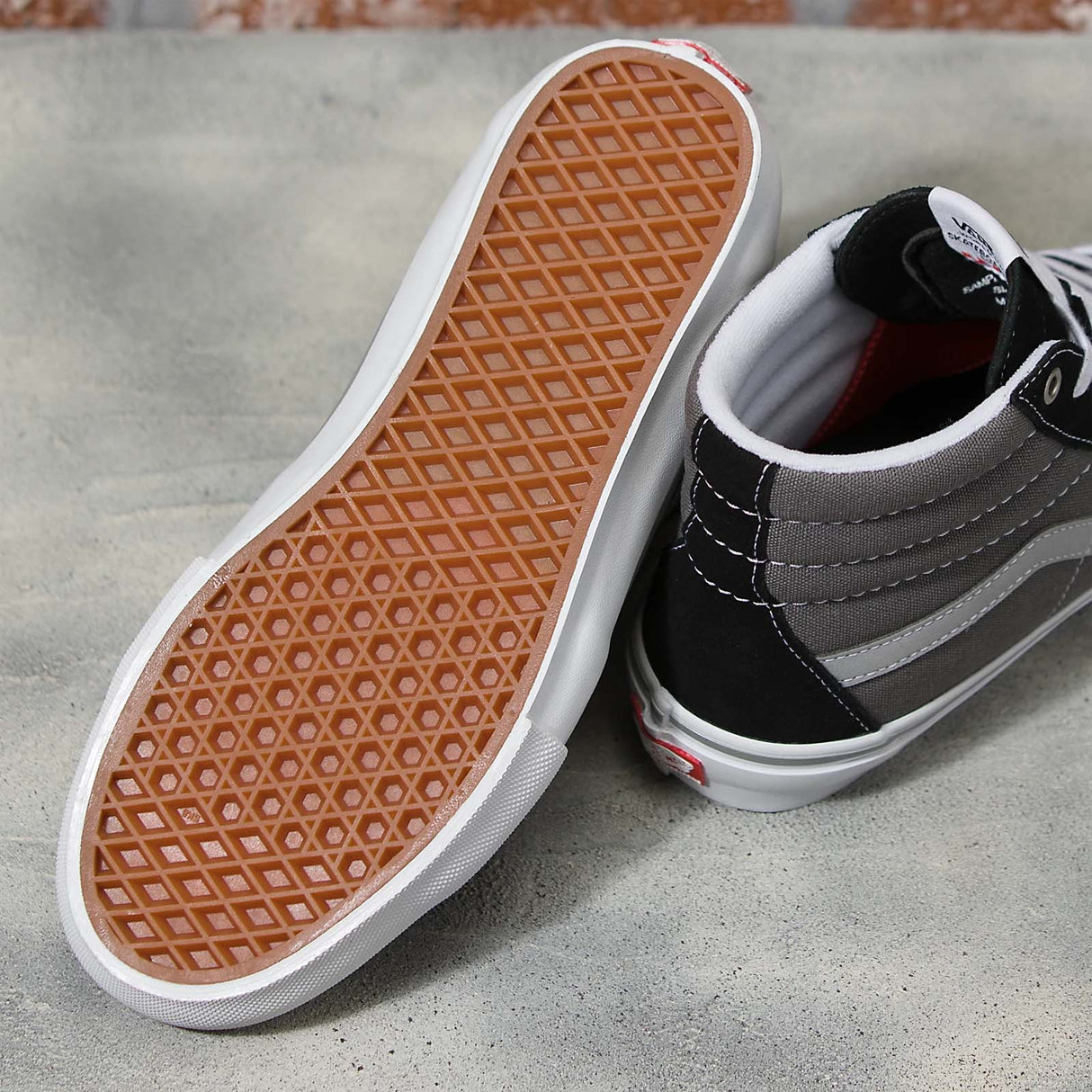 Vans Sk8 Hi Skate Shoes - Reflective Black/Grey