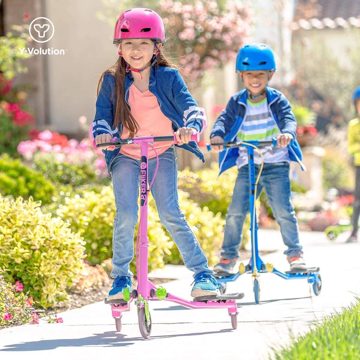 Yvolution Y Fliker A1 Air Scooter - Pink/Green