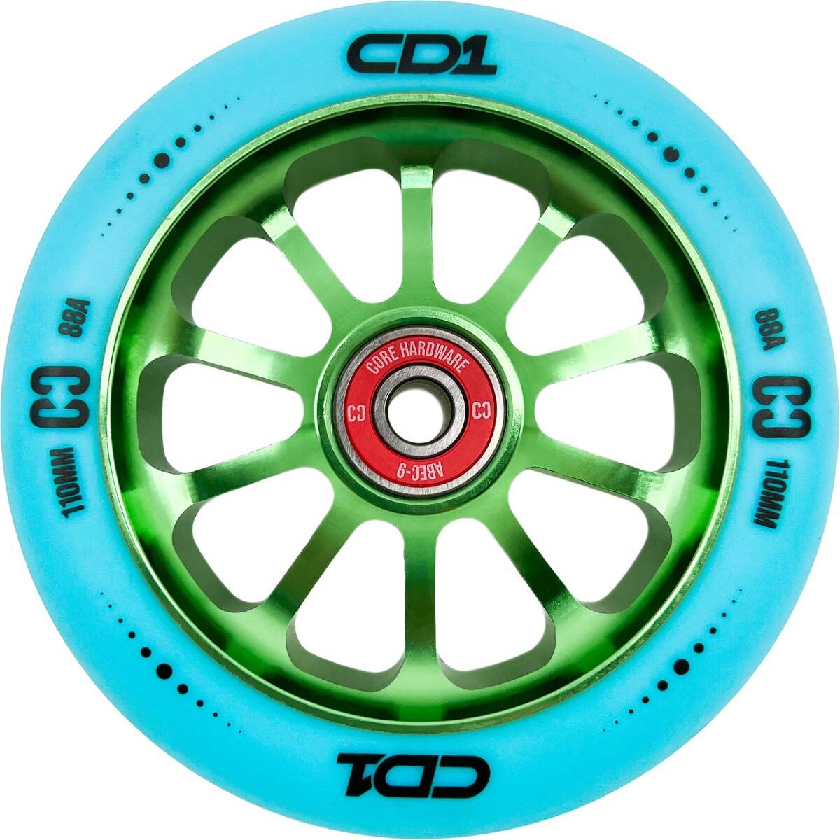 CORE CD1 Scooter Wheel 110mm - Blue/Lime