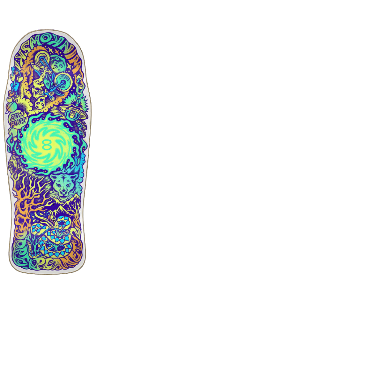 Santa Cruz VX Dope Planet Two Skateboard Deck - Winkowski 10.34"