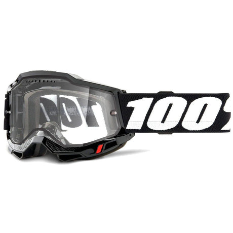 100% Accuri 2 Enduro MTB Goggles - Black (Clear Lens)