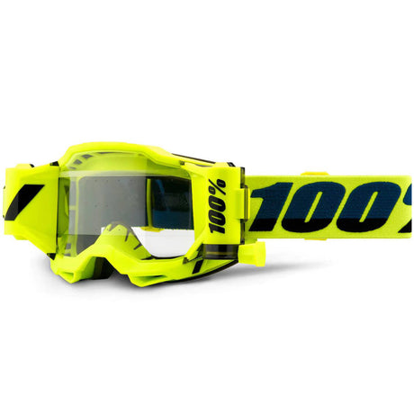 100% Accuri 2 Forecast MTB/MX Goggles - Yellow (Clear Lens)