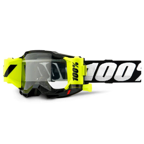 100% Accuri 2 Forecast Youth MTB/MX Goggles - Black (Clear Lens)