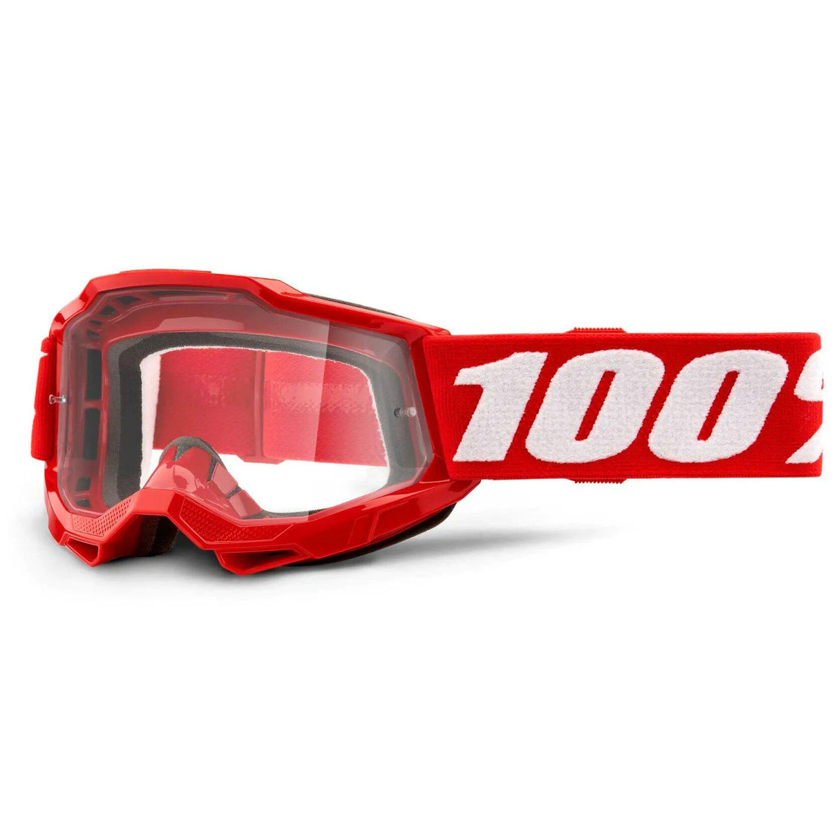 100% Accuri 2 Youth MTB/MX Goggles - Red (Clear Lens)