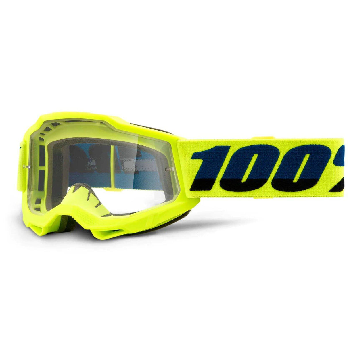 100% Accuri 2 Youth MTB/MX Goggles - Yellow (Clear Lens)