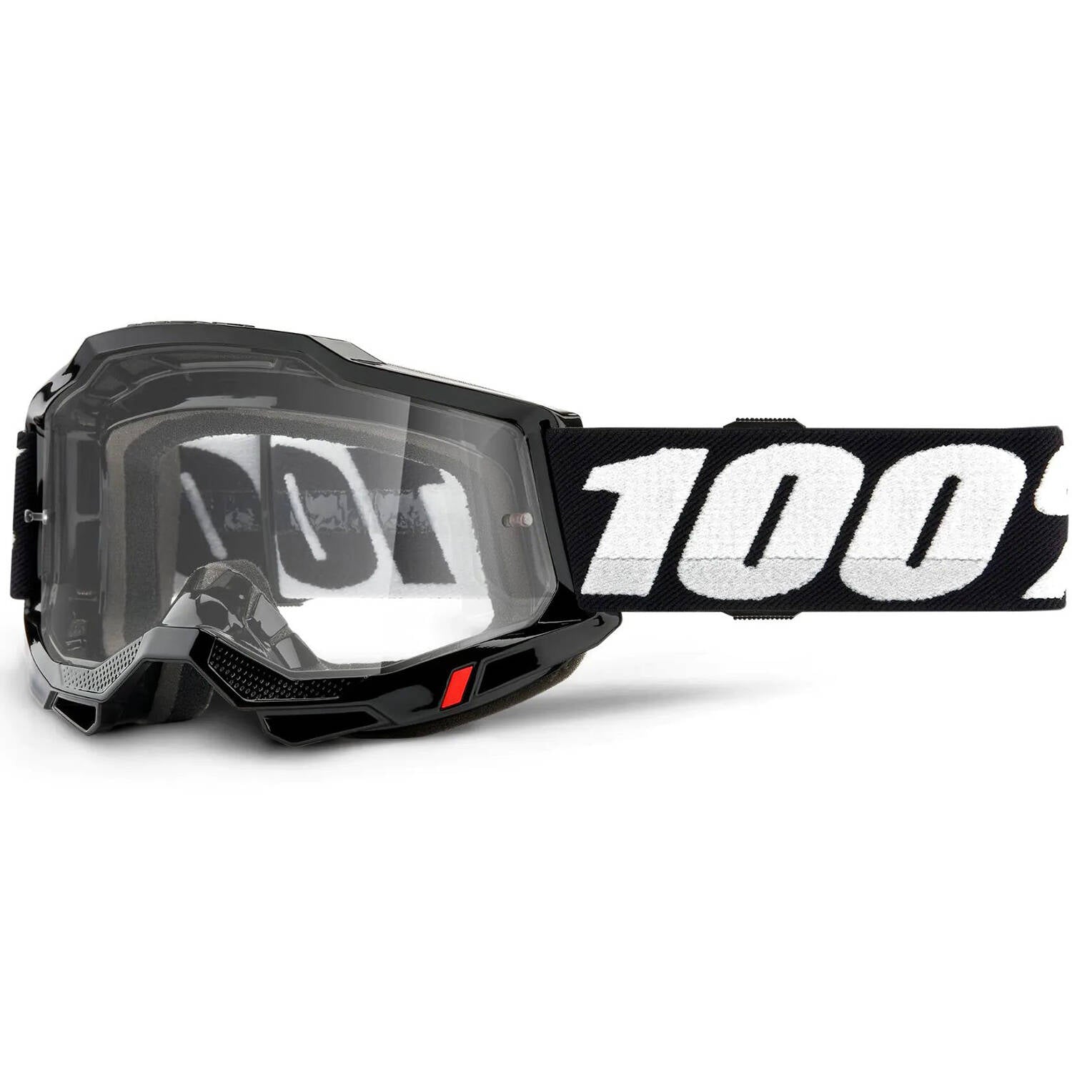 100% Accuri 2 MTB/MX Goggles - Black (Clear Lens)