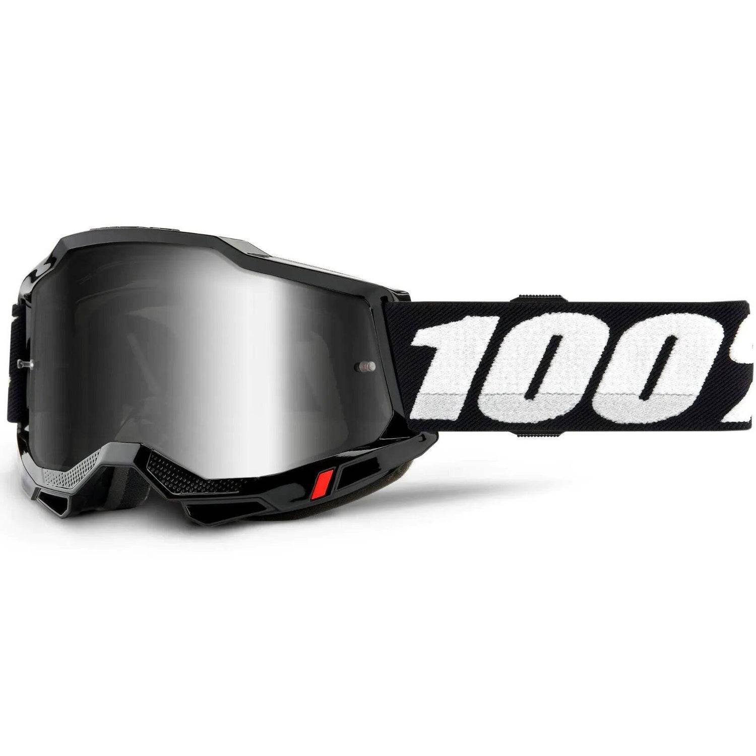 100% Accuri 2 MTB/MX Goggles - Black (Mirror Silver Lens)