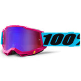 100% Accuri 2 MTB/MX Goggles - Lefleur (Mirror Red/Blue Lens)