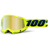100% Accuri 2 MTB/MX Goggles - Yellow (Mirror Gold Lens)