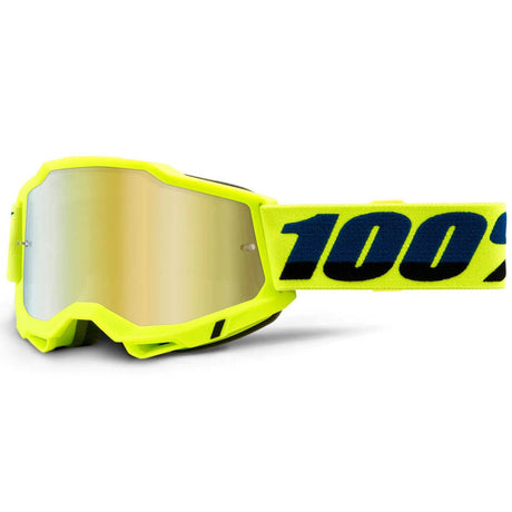 100% Accuri 2 MTB/MX Goggles - Yellow (Mirror Gold Lens)