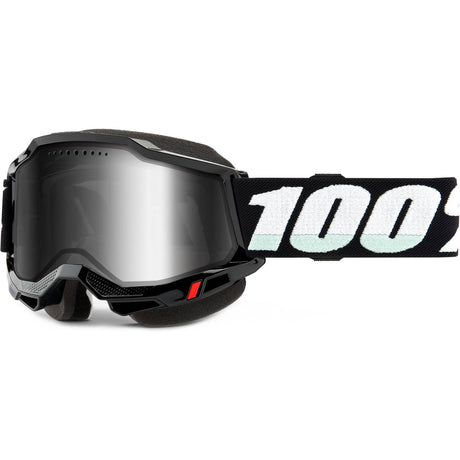 100% Accuri 2 Snowmobile Goggles - Black/Mirror Silver Lens