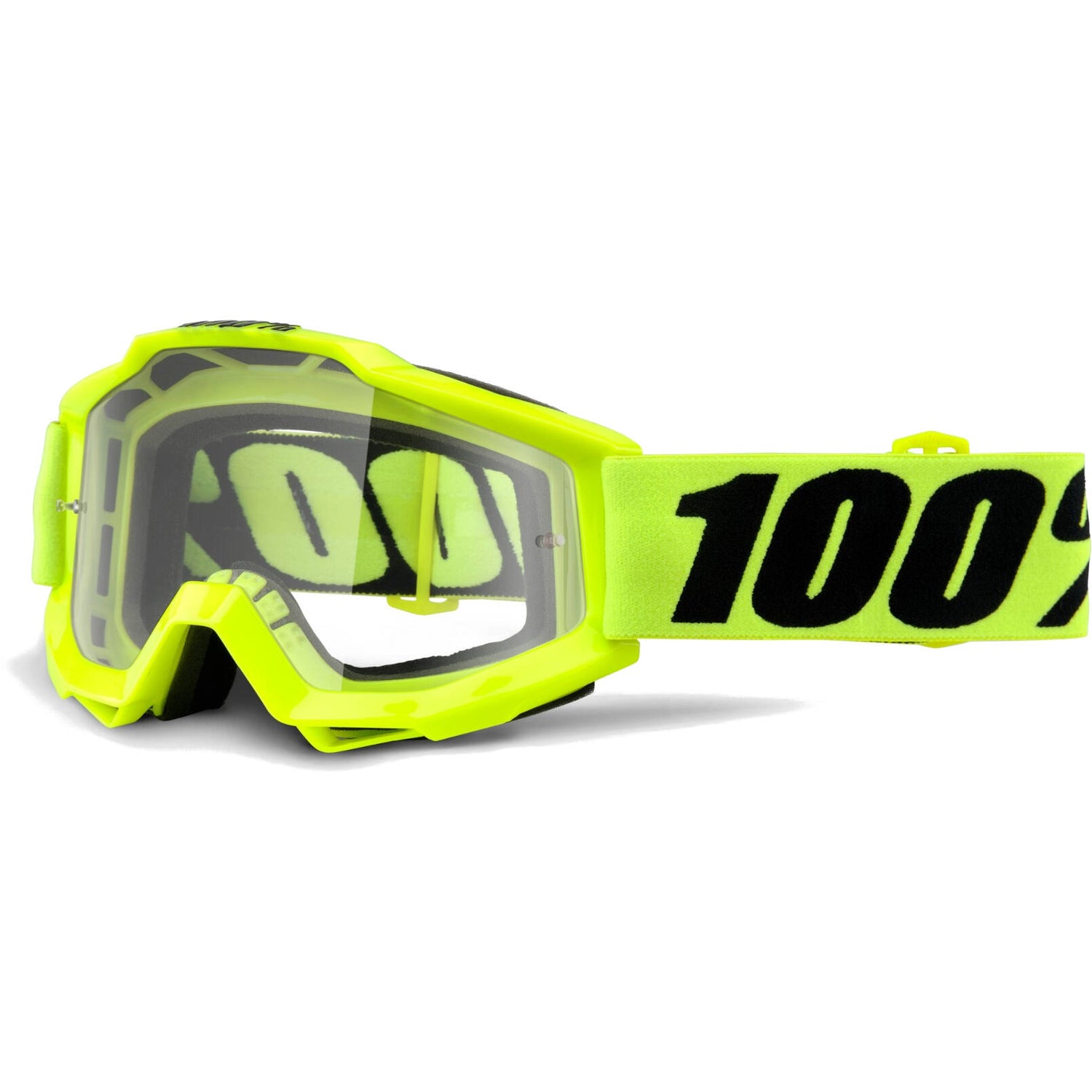 100% Accuri Goggles - Fluo Yellow/Clear Lens