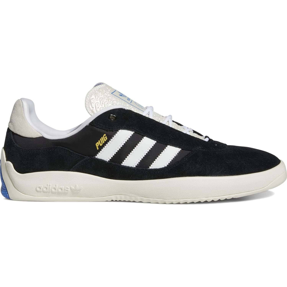 Adidas Puig Skate Shoes - Core Black/White/Blue Bird