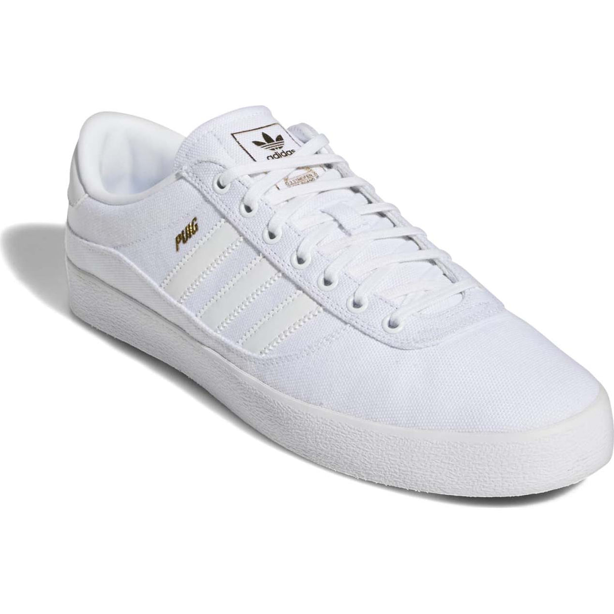 Adidas Puig Indoor Skate Shoes - White/Gum