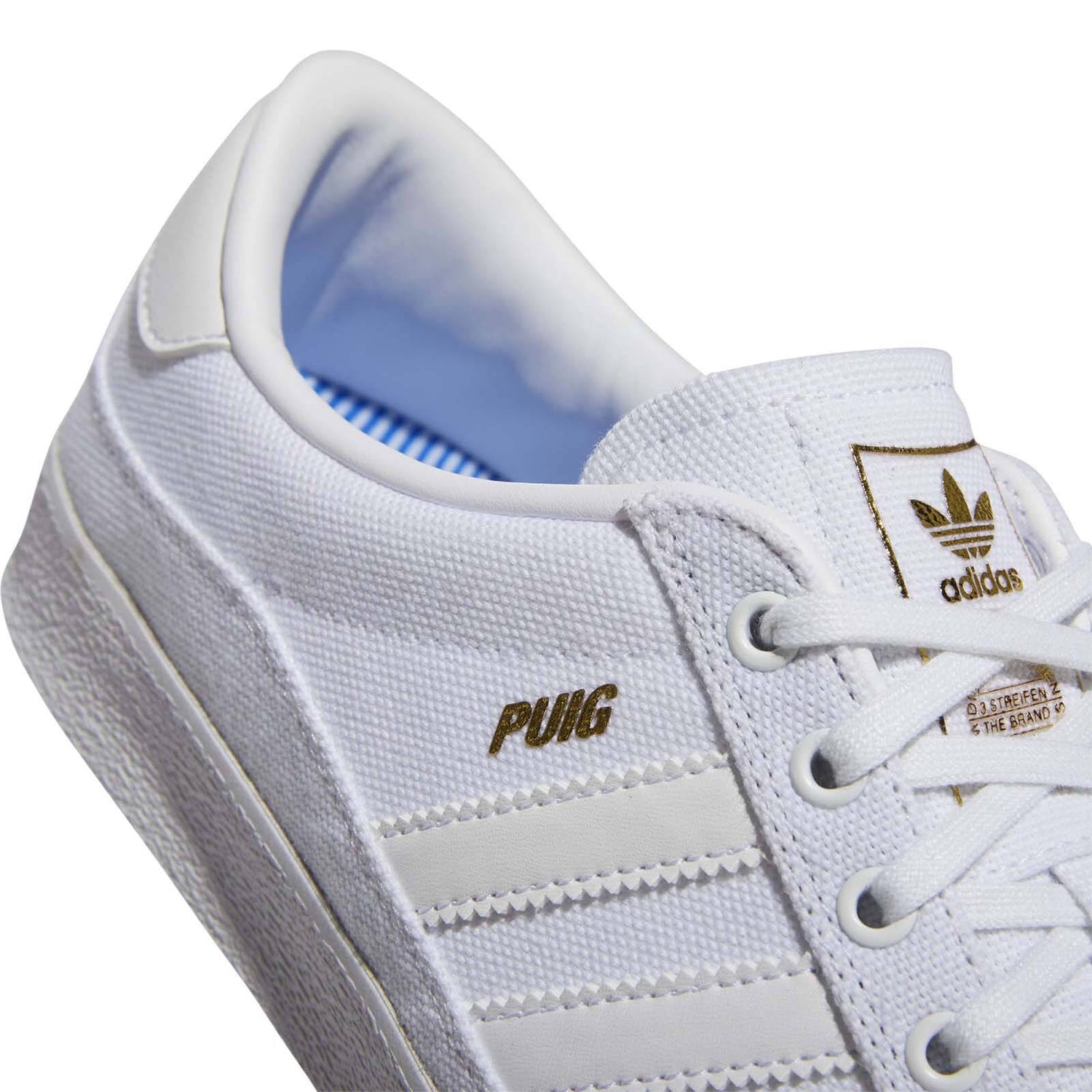 Adidas Puig Indoor Skate Shoes - White/Gum