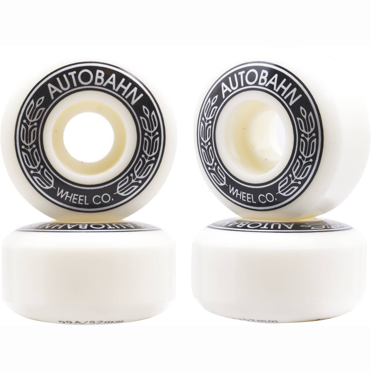 Autobahn AB-S Skateboard Wheels - White - 54mm