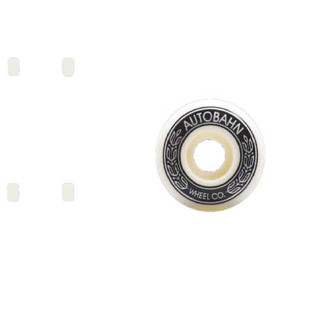 Autobahn AB-S Skateboard Wheels - White - 52mm
