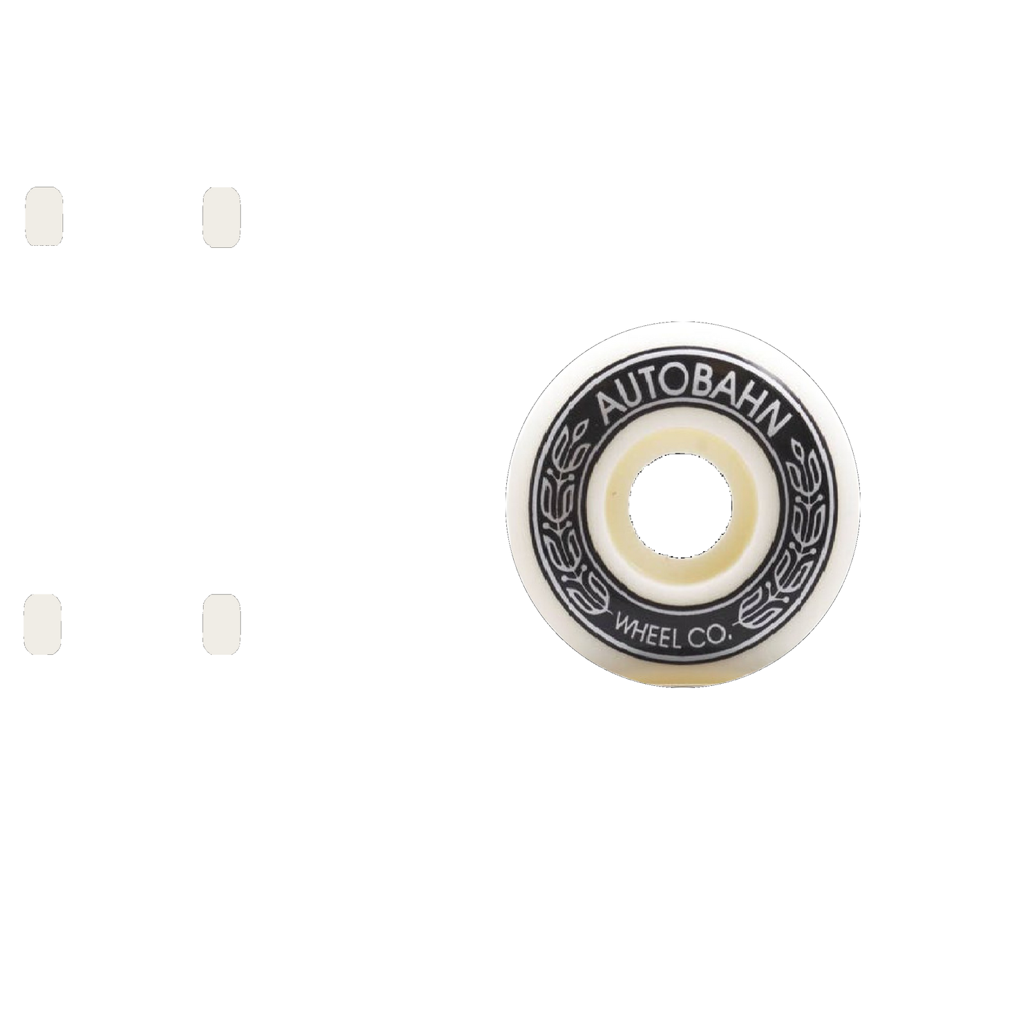 Autobahn AB-S Skateboard Wheels - White - 54mm