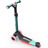 BERG Nexo Foldable Lights LED-Deck 3 Wheeled Scooter - Mint