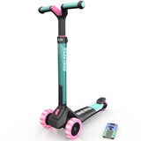 BERG Nexo Foldable Lights LED-Deck 3 Wheeled Scooter - Mint