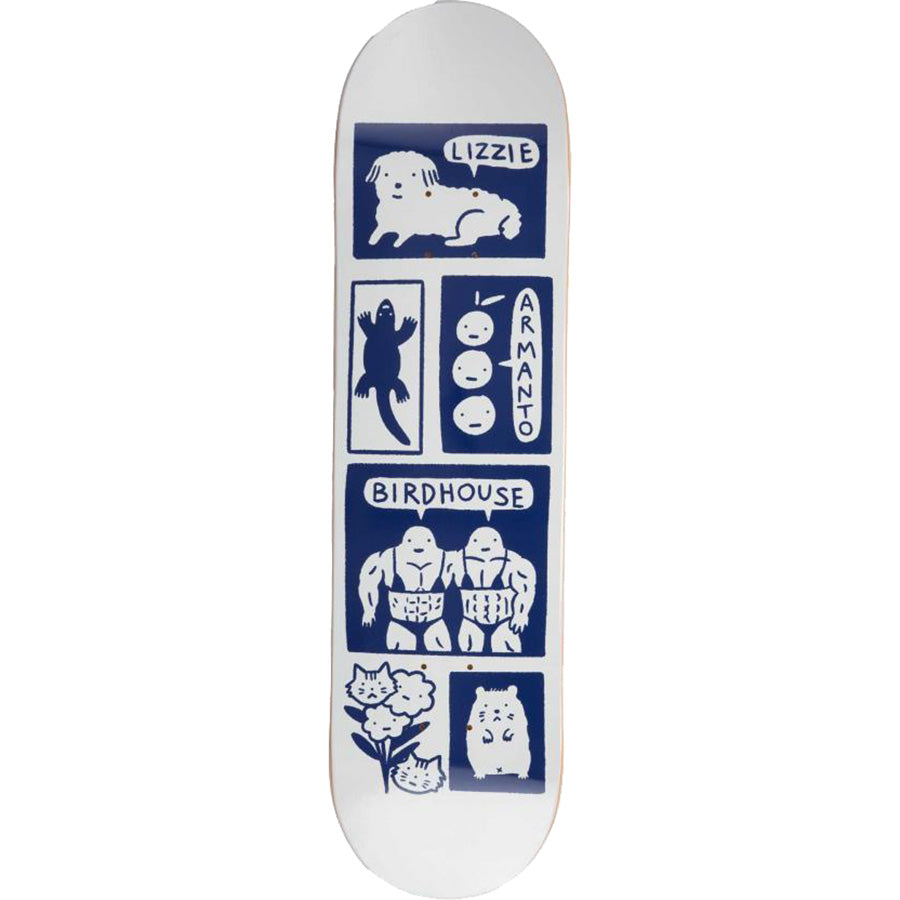 Birdhouse Pro Skateboard Deck - Armanto Catalina White/Blue 8.25"